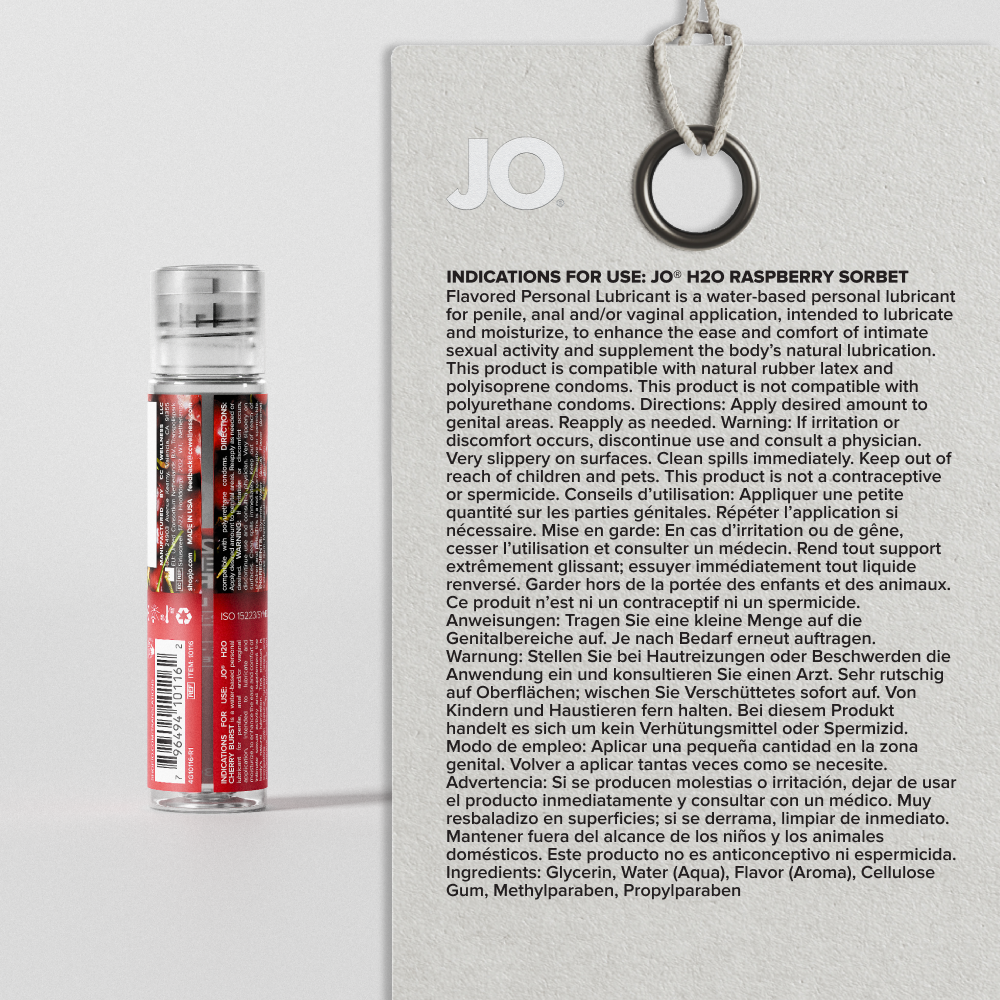 H2O Raspberry Sorbet Flavored Lubricant