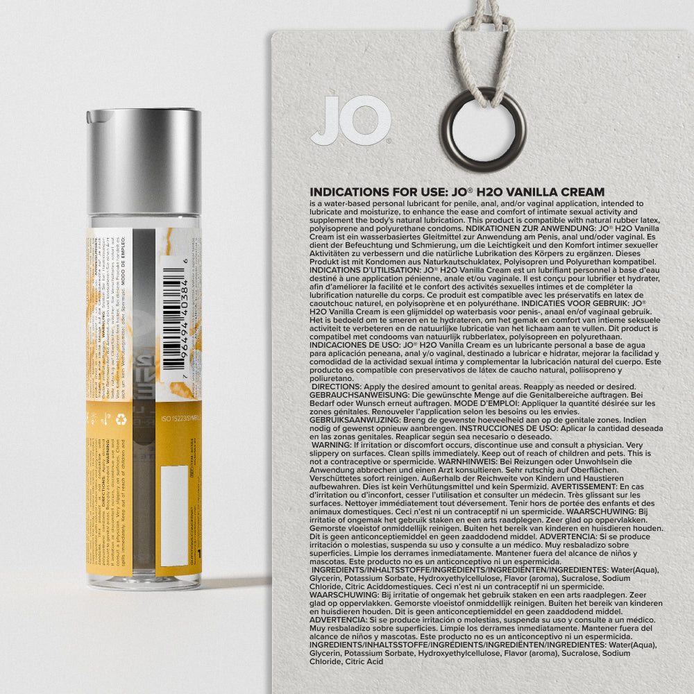 H2O Vanilla Cream Flavored Lubricant