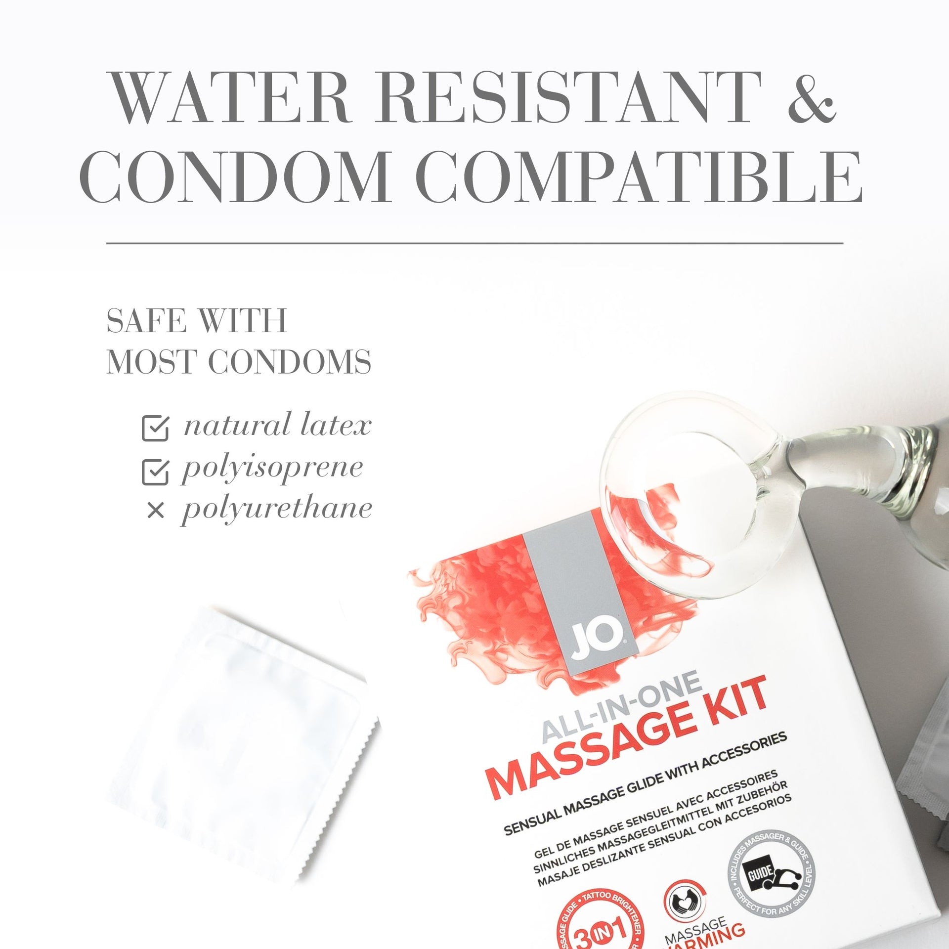 massage kit condom compatible
