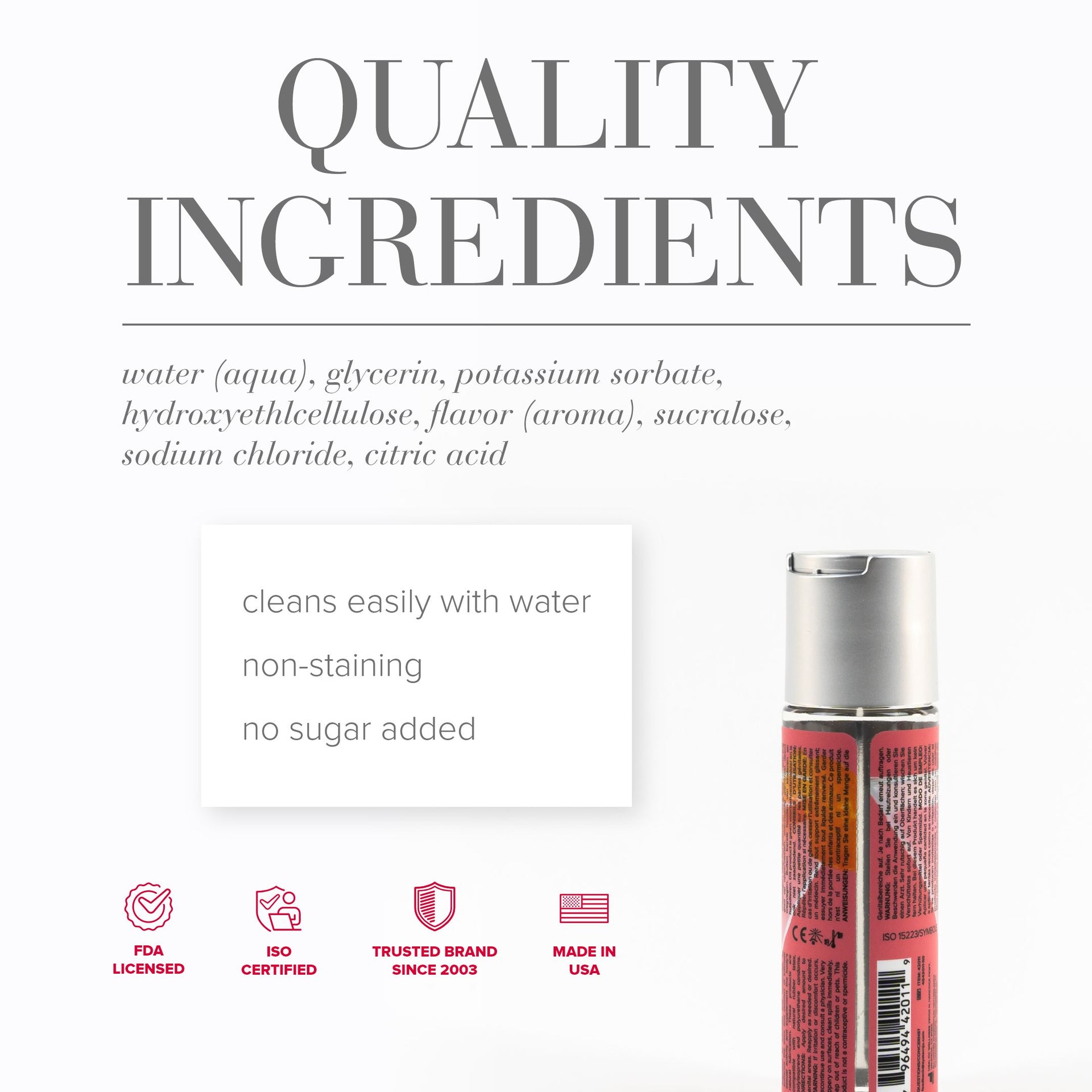 cosmo lubricant back of pack