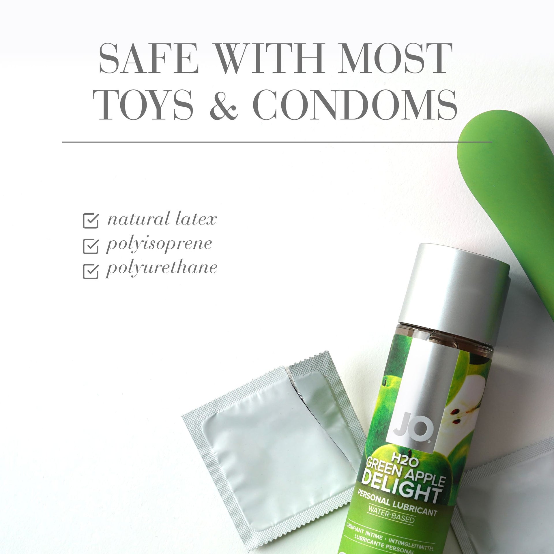 h20 green apple lubricant condom compatible
