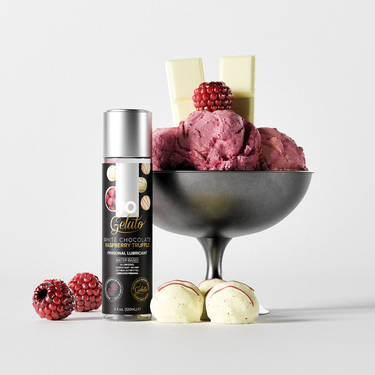 White Chocolate Raspberry Truffle Gelato Flavored Lubricant