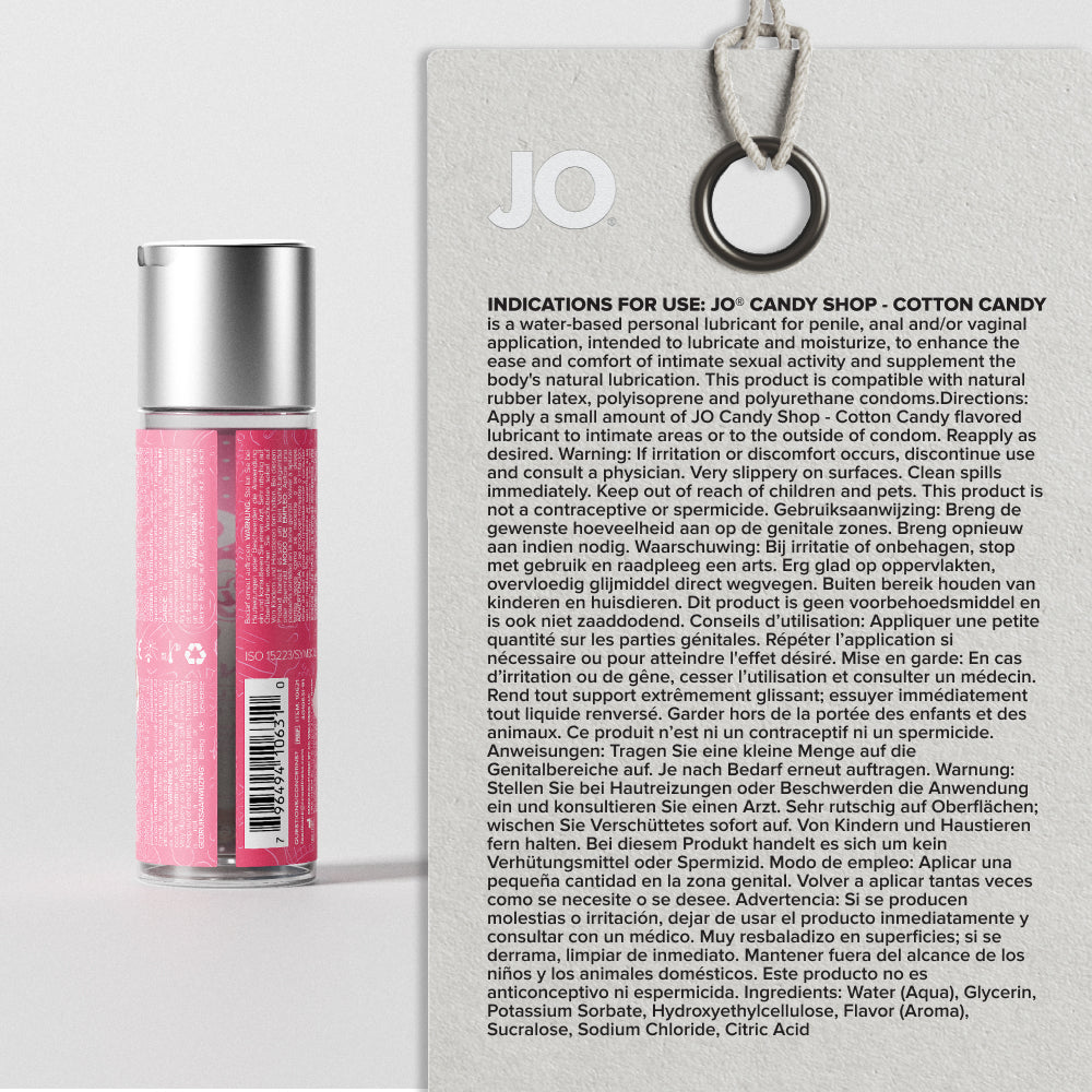 H2O Cotton Candy Candy Shop Flavored Lubricant