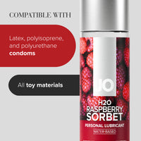 H2O Raspberry Sorbet Flavored Lubricant