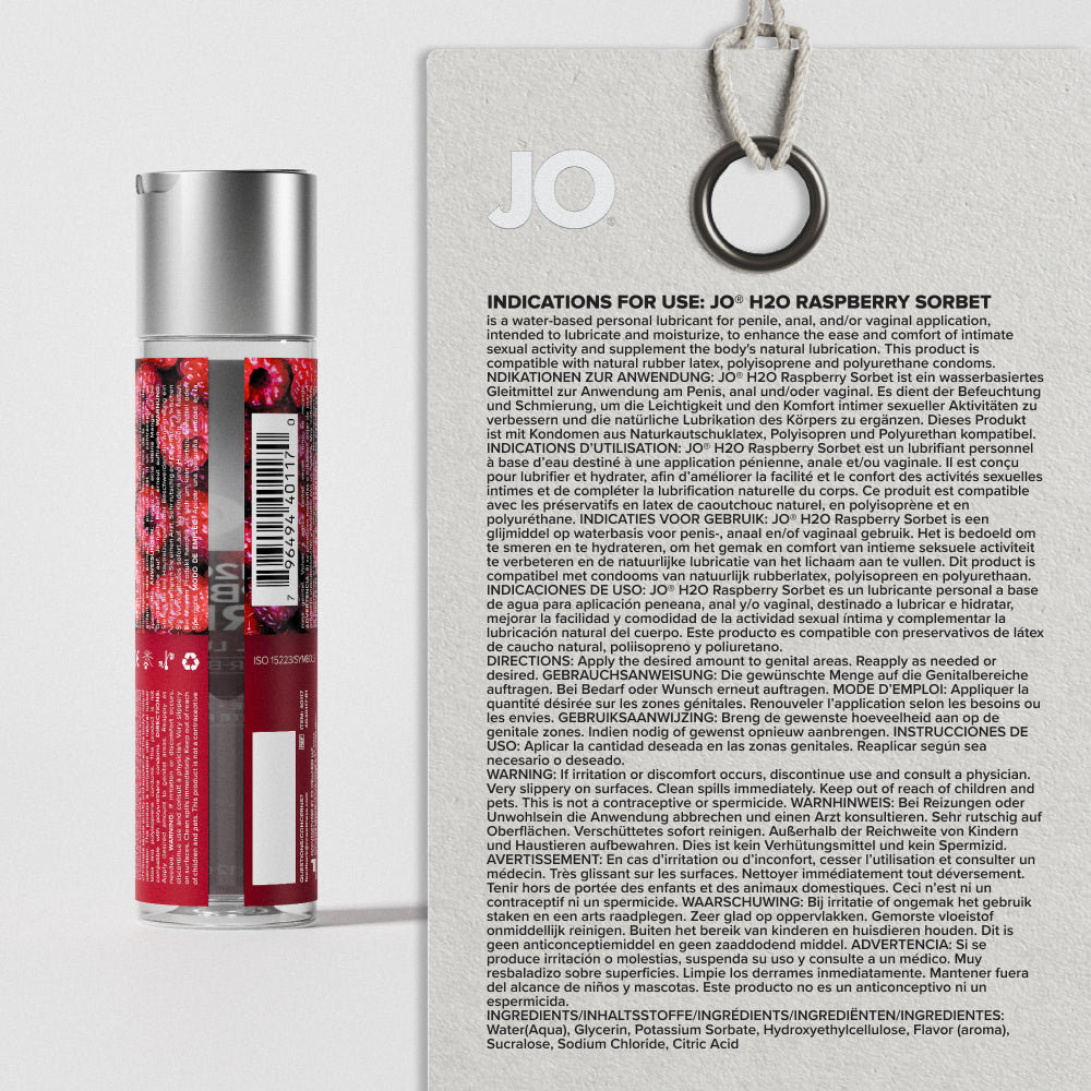 H2O Raspberry Sorbet Flavored Lubricant