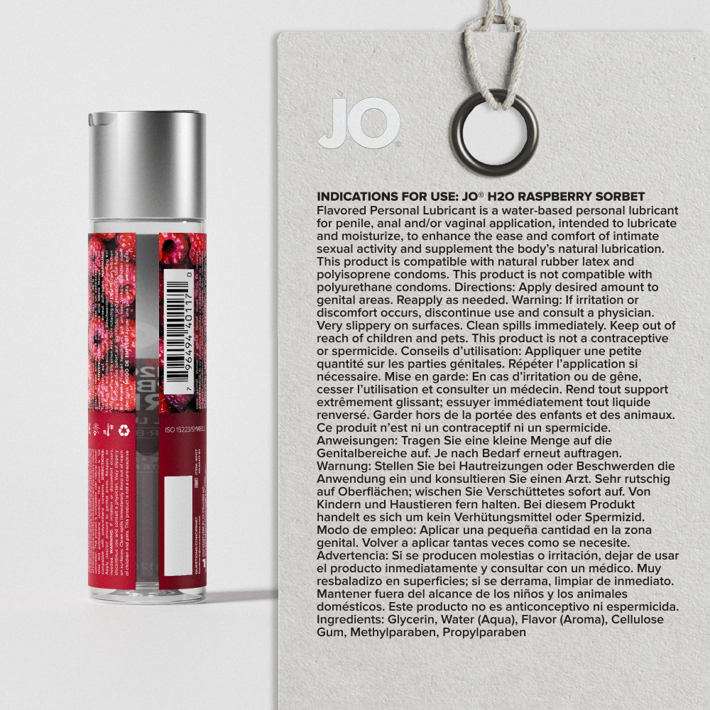 H2O Raspberry Sorbet Flavored Lubricant