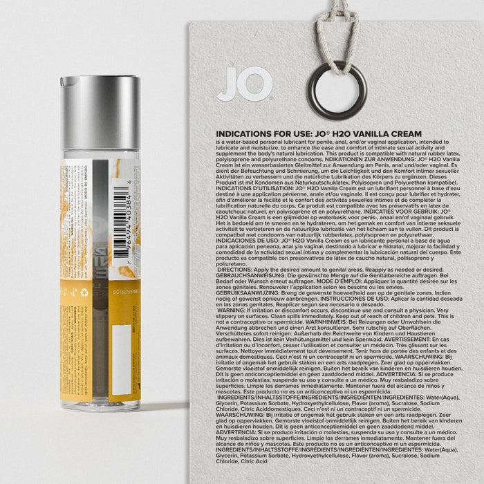 H2O Vanilla Cream Flavored Lubricant