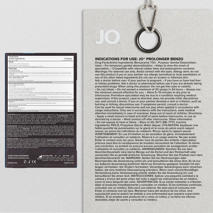 Prolonger Spray with Benzocaine