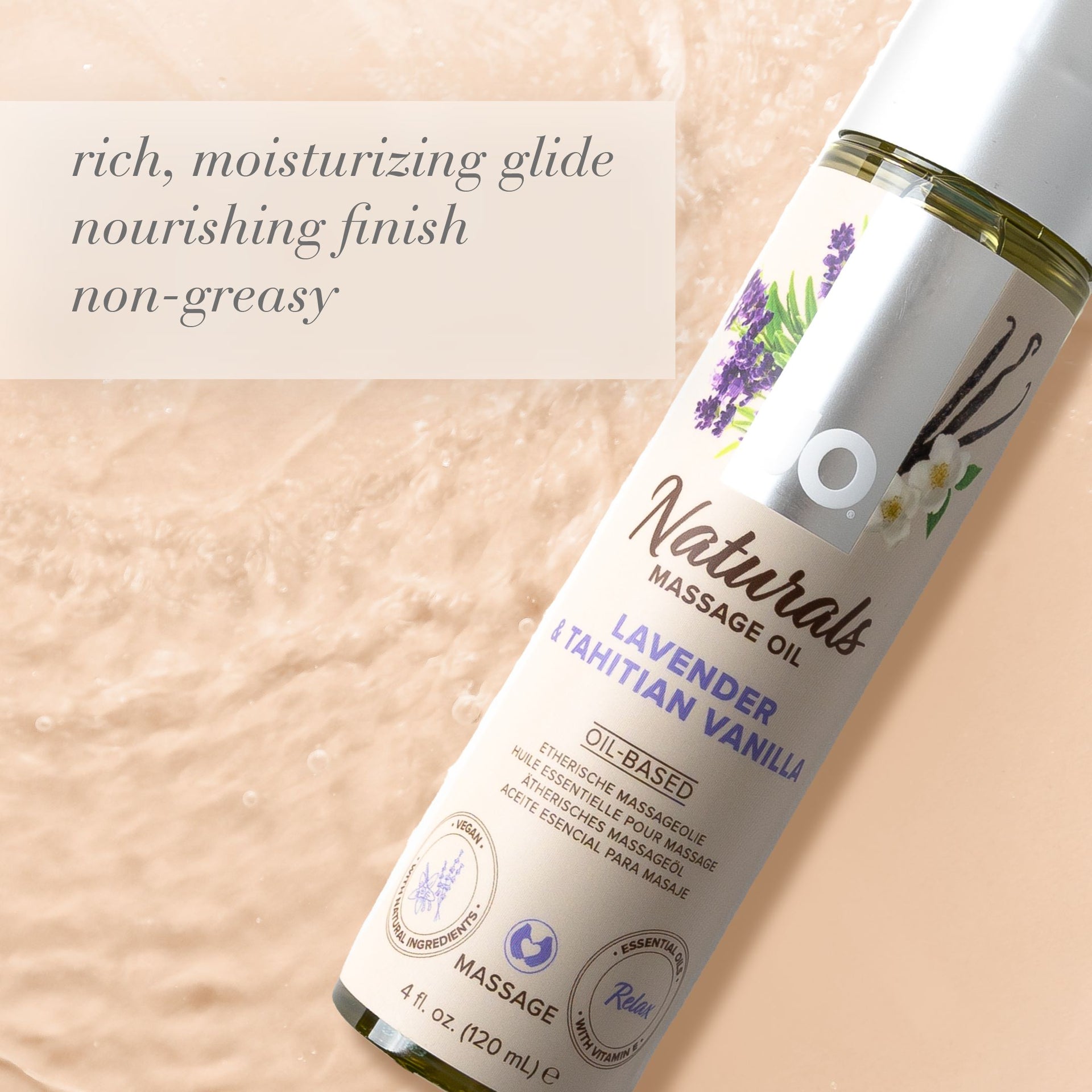 Naturals Massage Oil Lavender & Tahitian Vanilla – JO